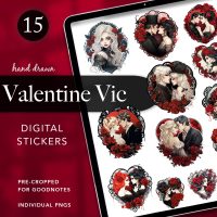 Victorian Goth Valentine Stickers