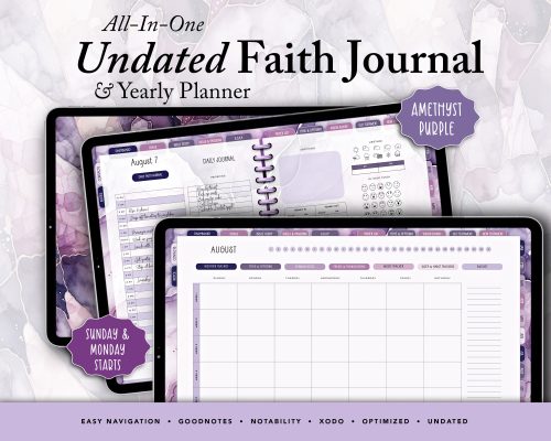 Undated Amethyst Faith Planner