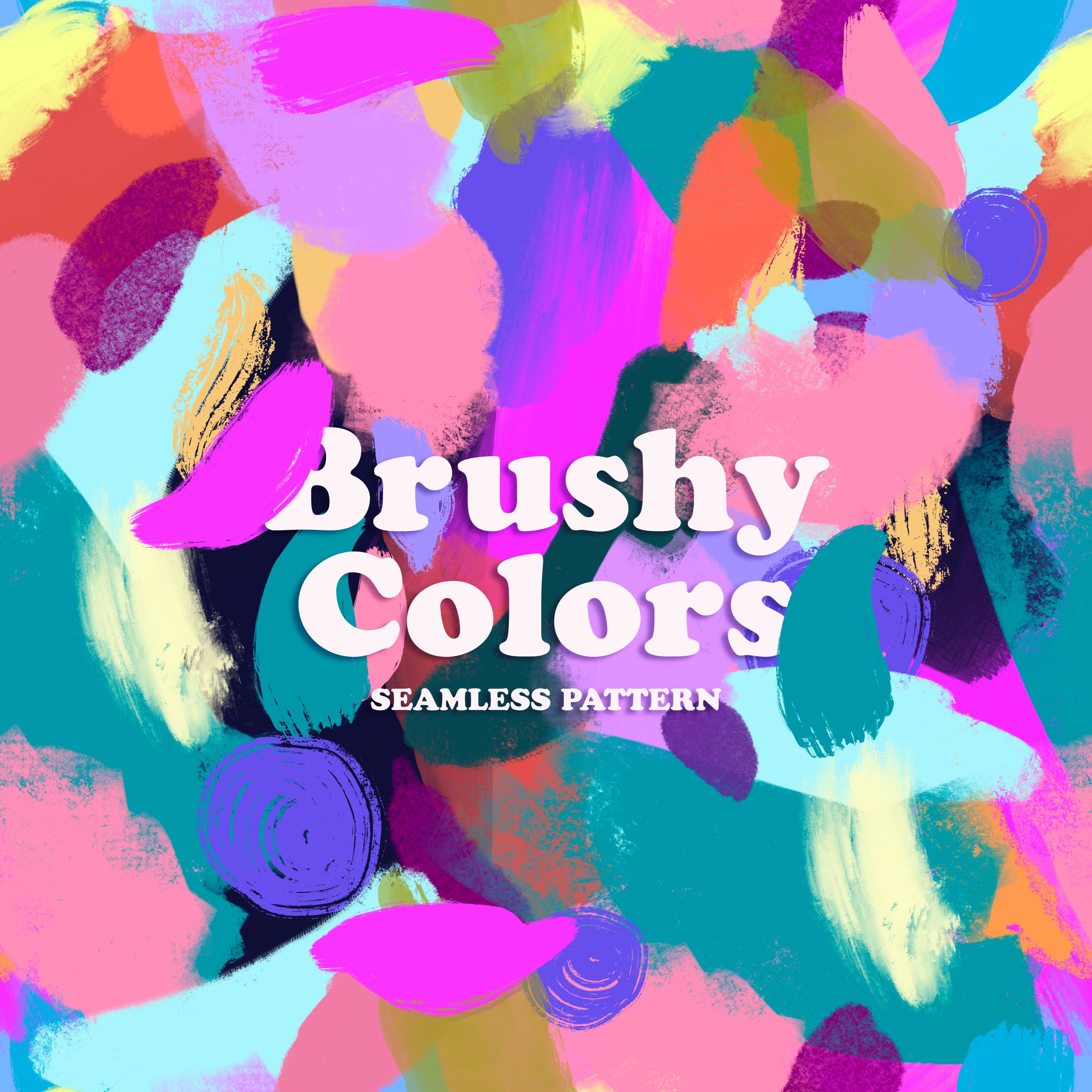 Brushy Colors Seamless Pattern - 117